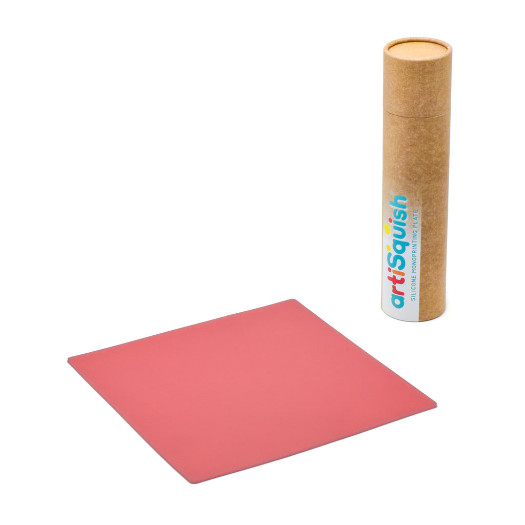artiSquish Silikon Baskı Plakası - Kare Kırmızı - 12x12 Inch / 30x30 cm