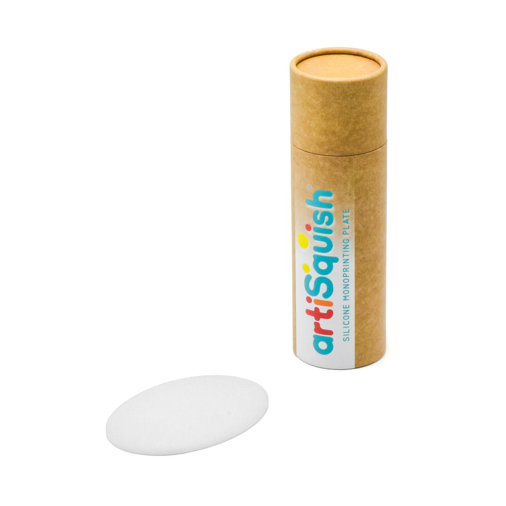 artiSquish Silikon Baskı Plakası - Oval Beyaz - 4x6 Inch / 10x15 cm