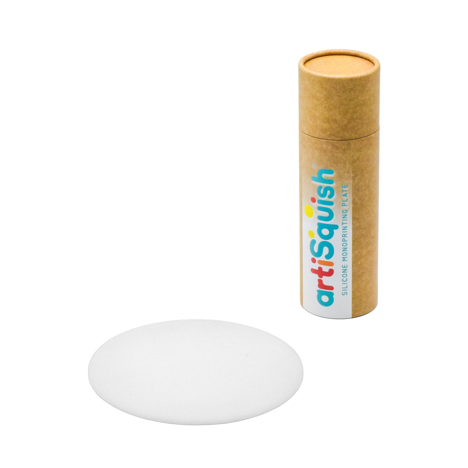 artiSquish Silikon Baskı Plakası - Yuvarlak Beyaz - 8 Inch / 20 cm