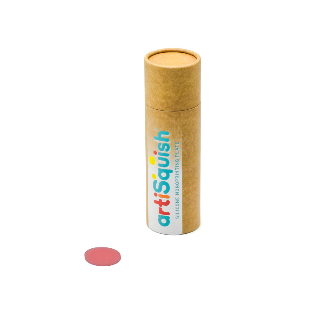 artiSquish Silikon Baskı Plakası - Yuvarlak Kırmızı - 2 Inch / 5 cm