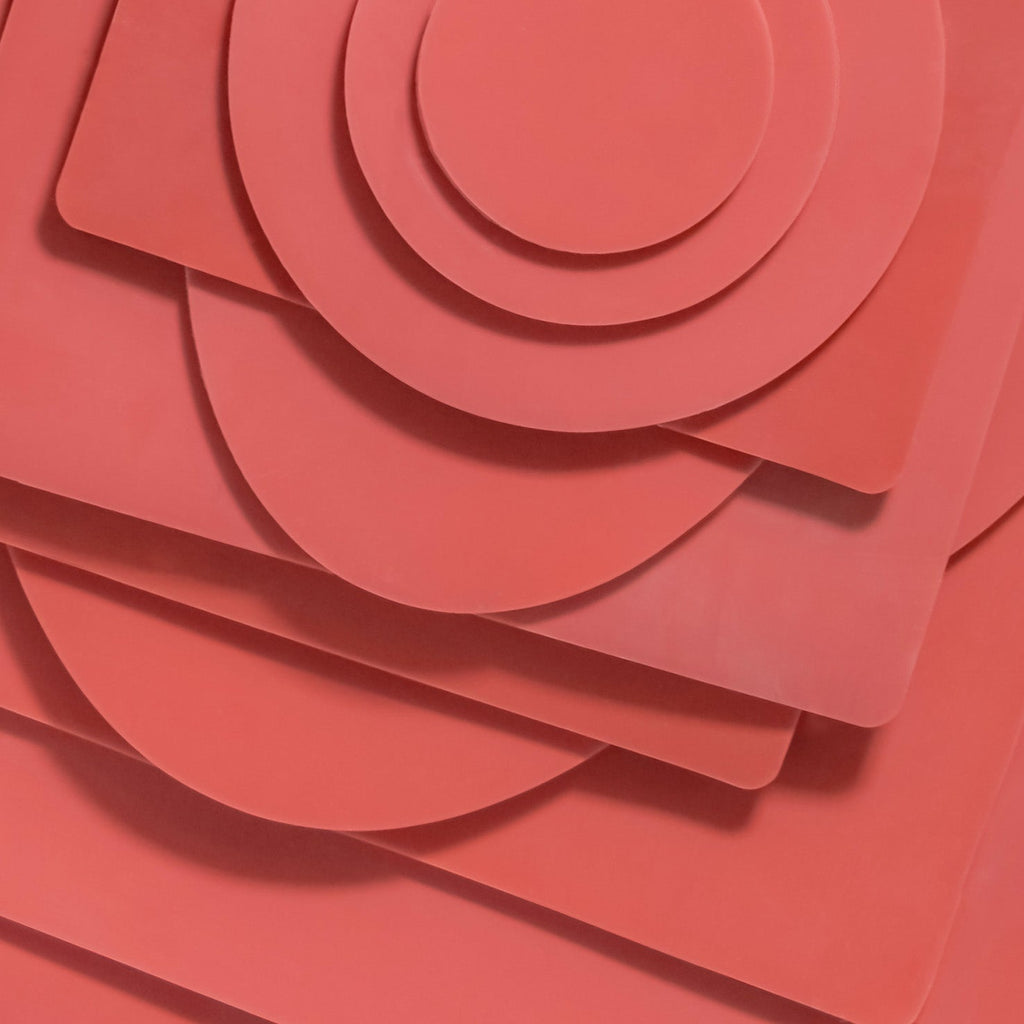 artiSquish Silikon Baskı Plakası - Dikdörtgen Kırmızı - 12x14 Inch / 30x35 cm