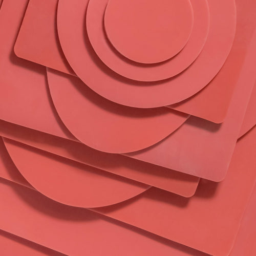 artiSquish Silikon Baskı Plakası - Dikdörtgen Kırmızı  - 3x5 Inch / 7x12 cm